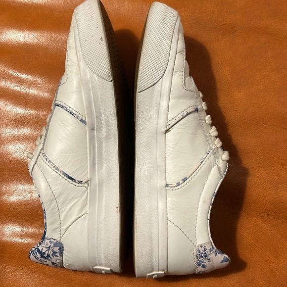 Reformation White Leather Harlow Sneaker sz 7 - Picture 5 of 12